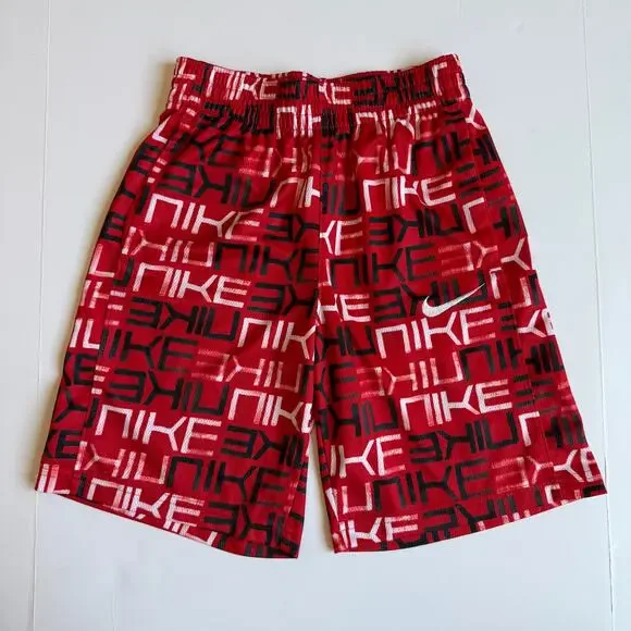 Nike Youth Dri-Fit Red Shorts Medium - Picture 2 of 6